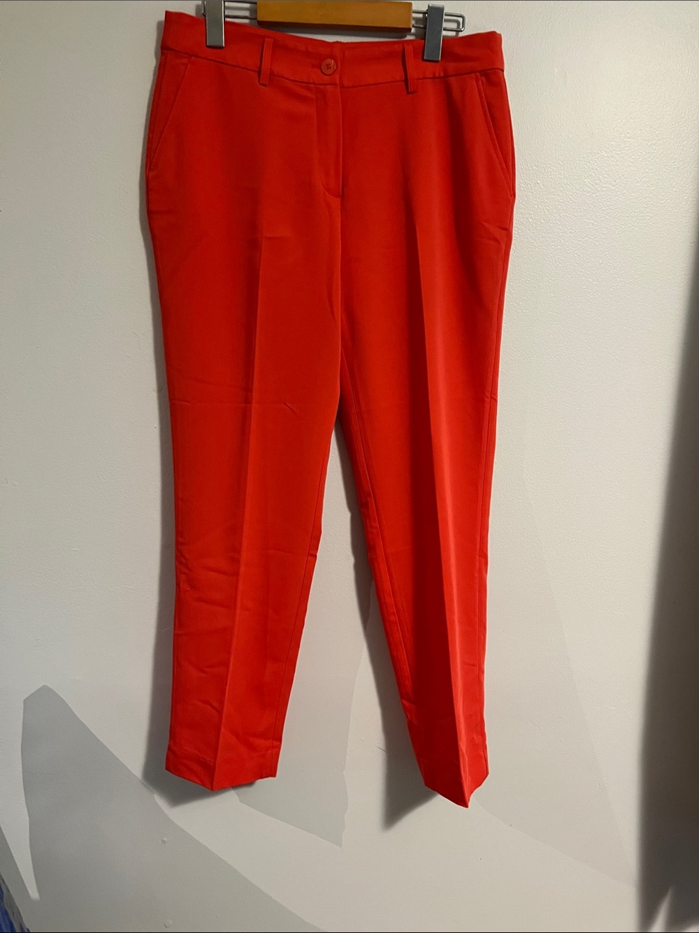 Olsen “Lisa” Women's Tailored orange red Ankle Pants, size 8